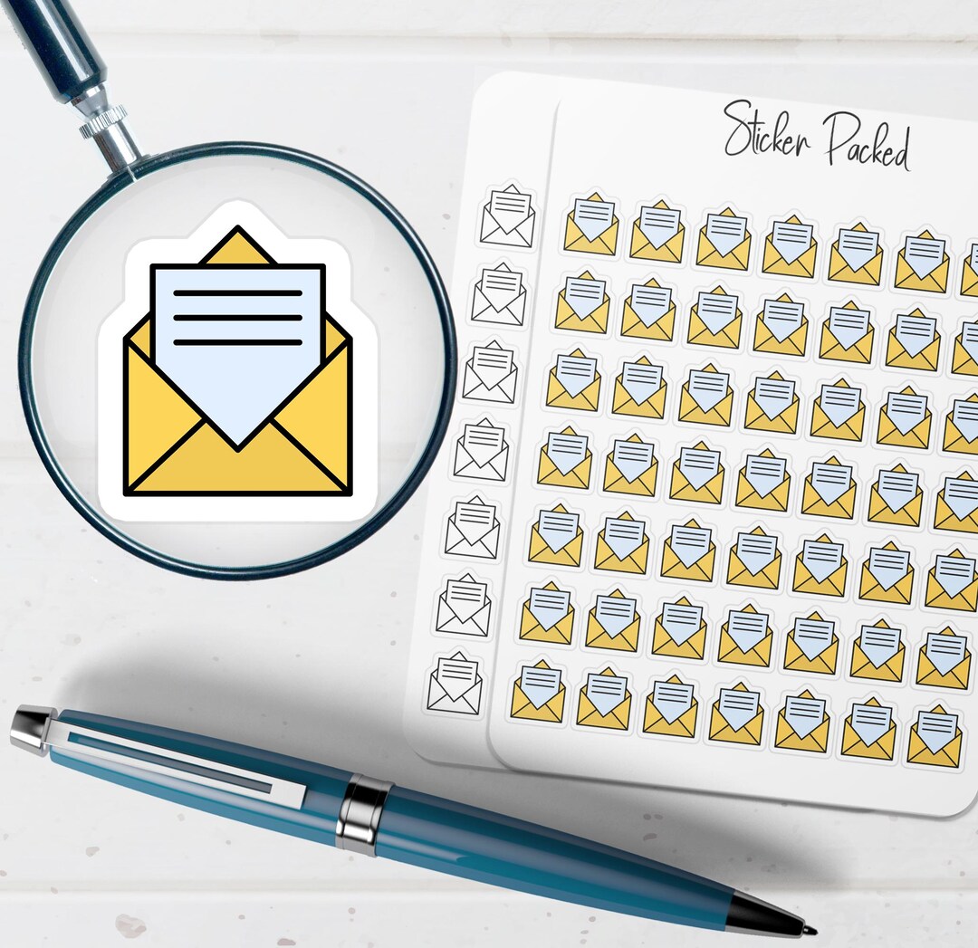 Letter Planner Sticker Letter Icon Sticker Letter Sticker - Etsy