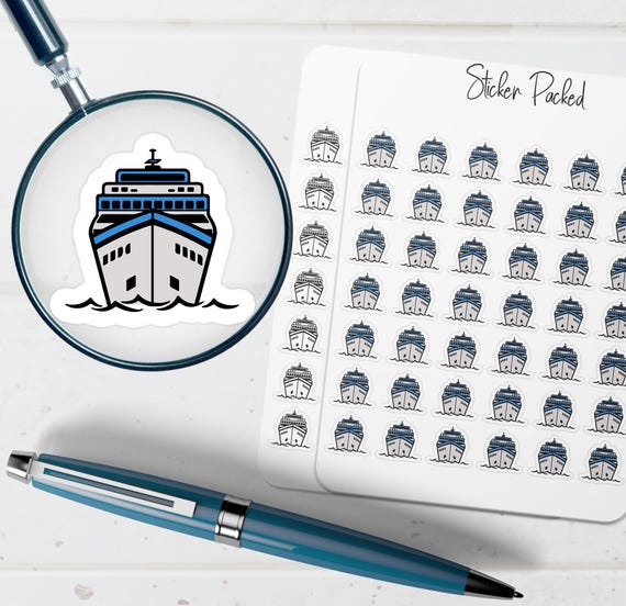 Cruise Ship Planner Stickers Cruise Ship Stickers Vacation Stickers for Planners Travel Planner Stickers For Journals