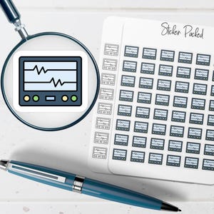 EKG Planner Sticker EKG Icon Sticker EKG Sticker