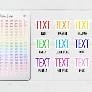 These are the example colors that can be purchased. Rainbow, Red, Orange, Yellow, Green, Blue, Light Blue, Purple, Hot Pink and Pink.