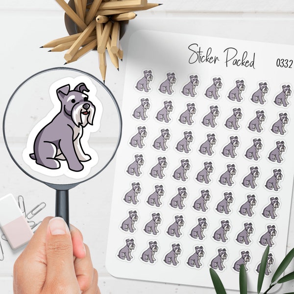 Miniature Schnauzer Planner Sticker Miniature Schnauzer Icon Sticker Miniature Schnauzer Sticker