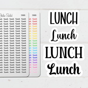 Lunch Planner Sticker Lunch Script Sticker Lunch Word Sticker Lunch Script Planner Sticker