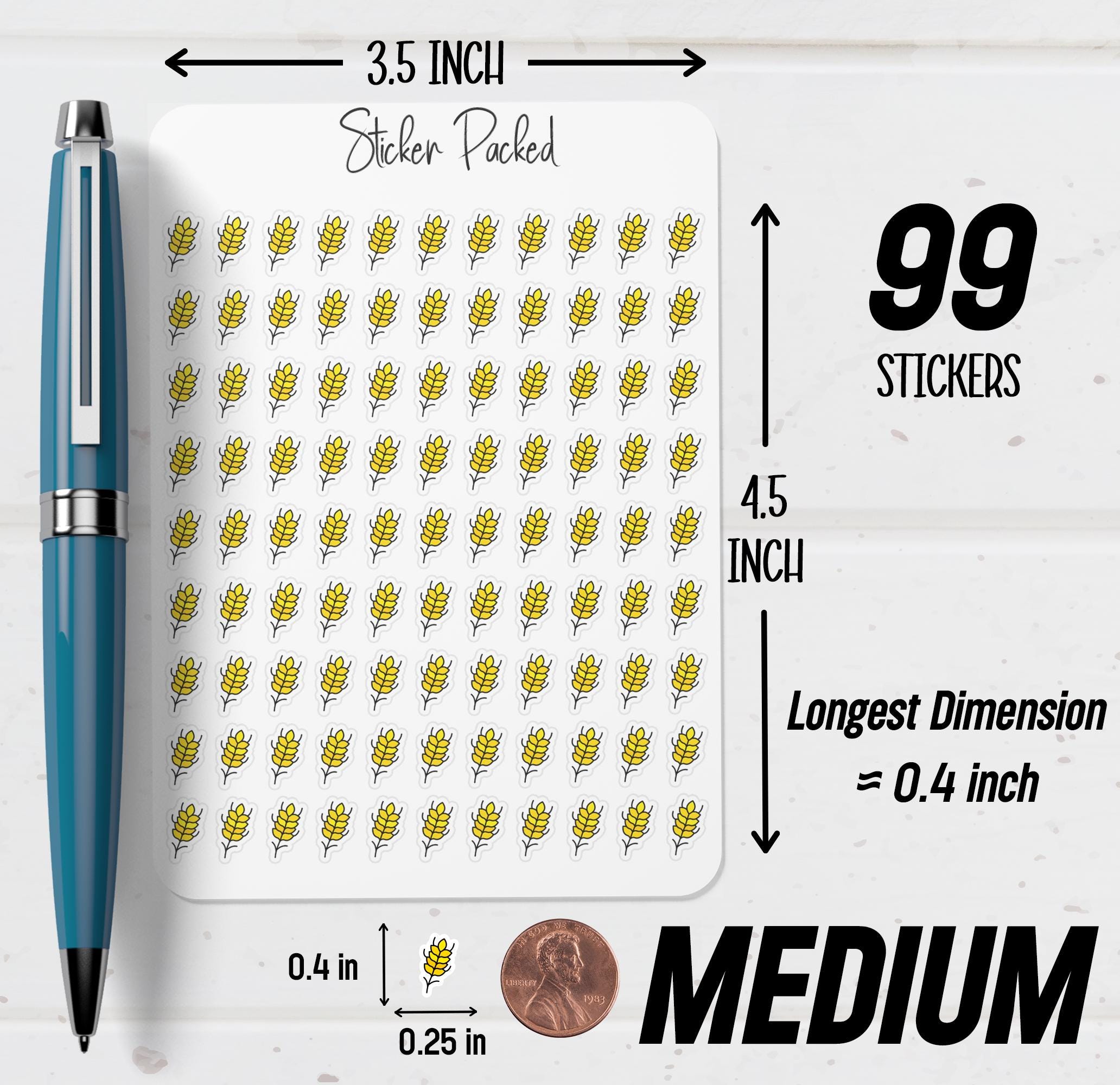 Wheat Planner Sticker Wheat Icon Sticker Wheat Sticker - Etsy