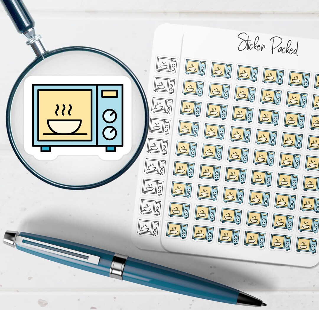 Microwave Sticker Microwave Planner Sticker Microwave Icon Sticker Microwave Sticker - Etsy