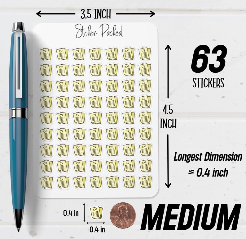 Cv Sticker Resume Planner Sticker Resume Icon Sticker Resume Sticker - Etsy