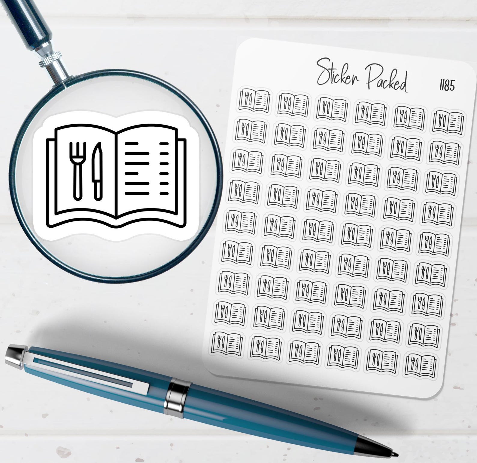 Menu Planner Sticker Menu Icon Sticker Menu Sticker - Etsy