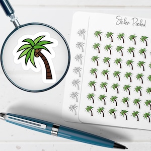 Palm Tree Planner Sticker Palm Tree Icon Sticker Palm Tree Sticker