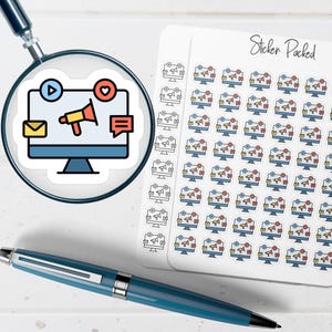 Social Media Planner Sticker Social Media Icon Sticker Social Media Sticker