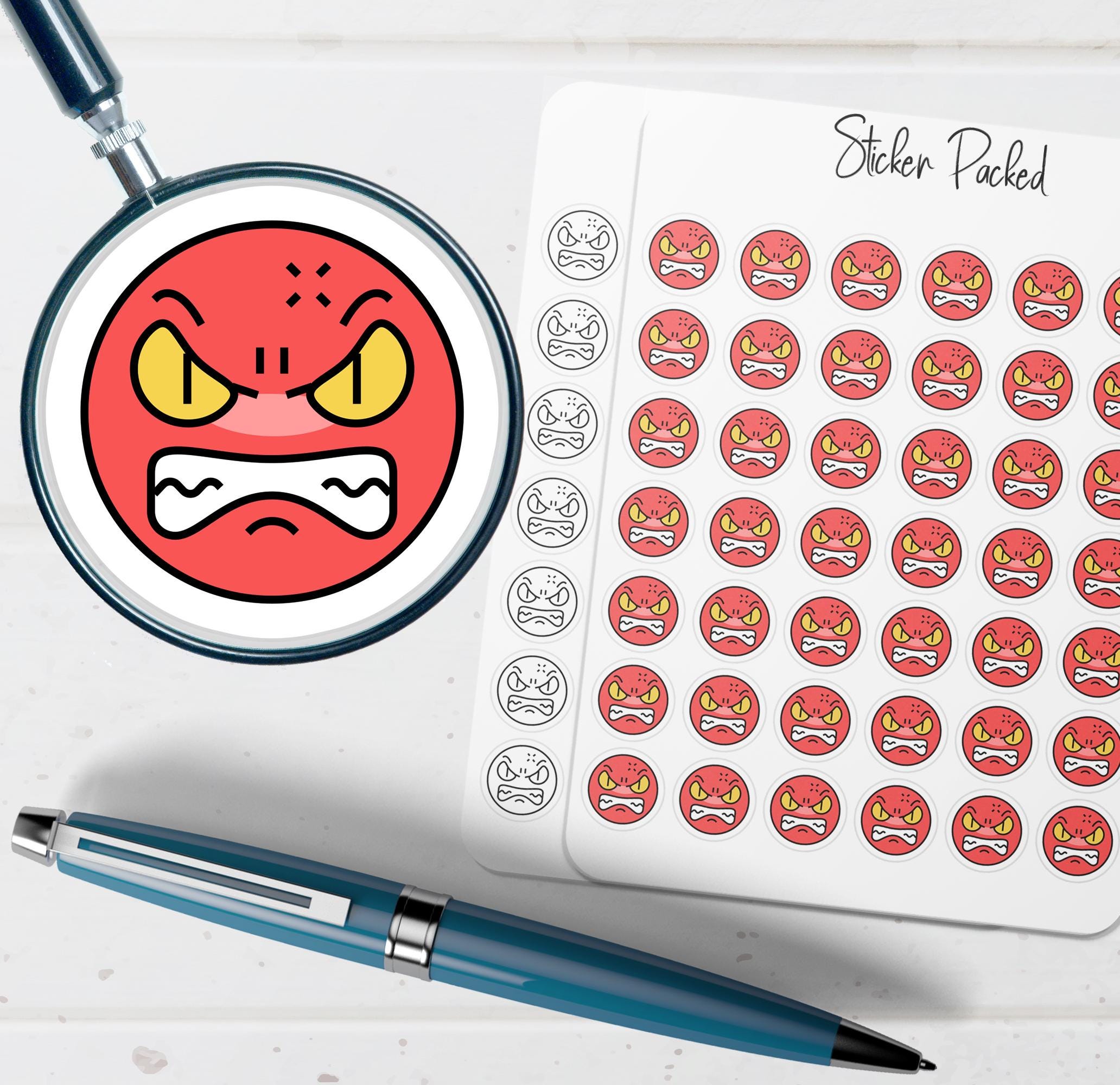 Angry Emoji Planner Sticker Angry Emoji Icon Sticker Angry Emoji ...