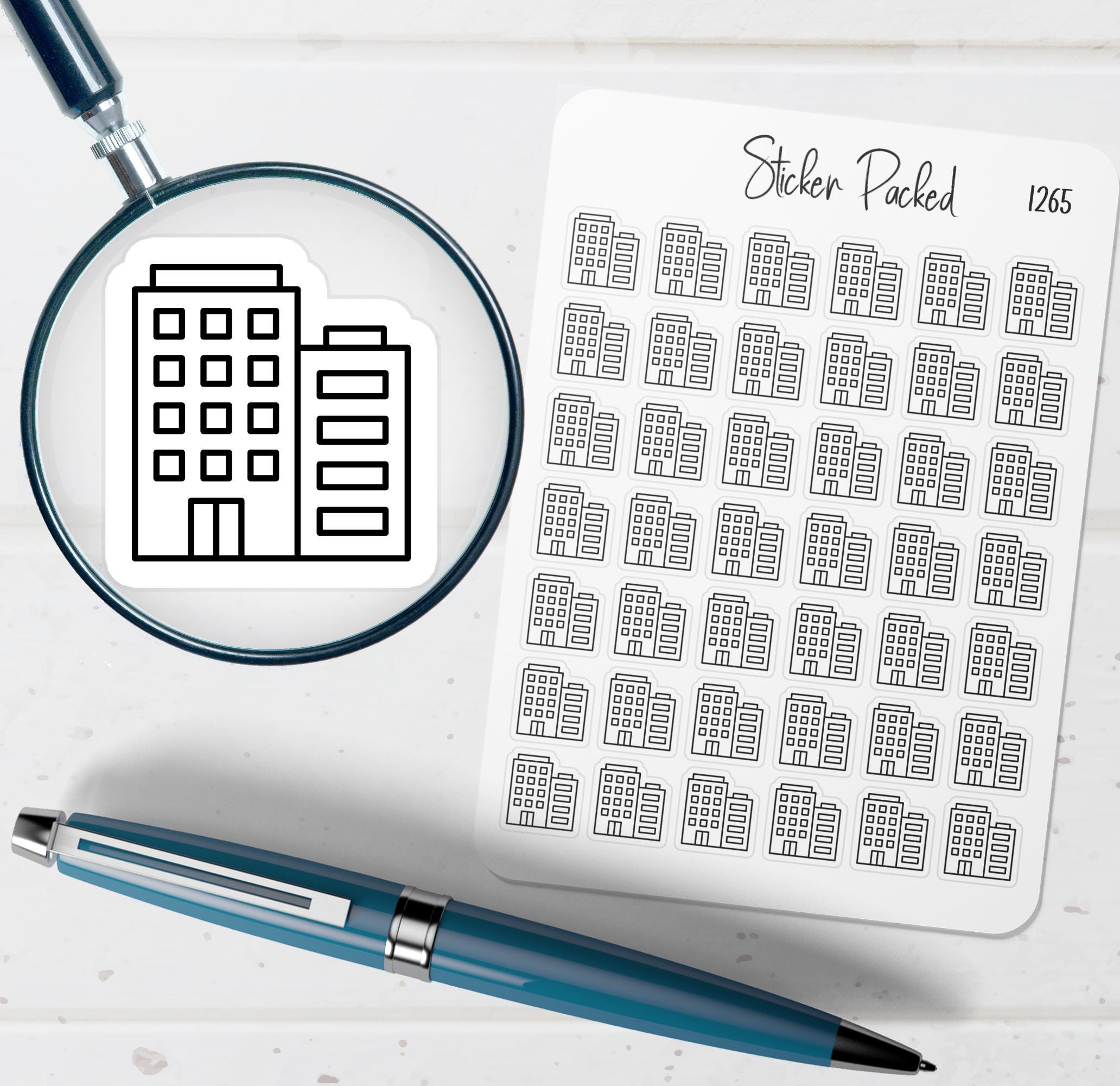 Office Building Planner Sticker Office Building Icon Sticker Office ...