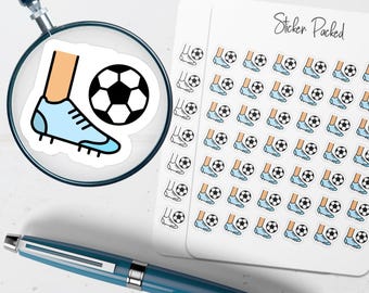 Pegatinas de fútbol para planificador, pegatinas de iconos de fútbol, pegatinas de fútbol
