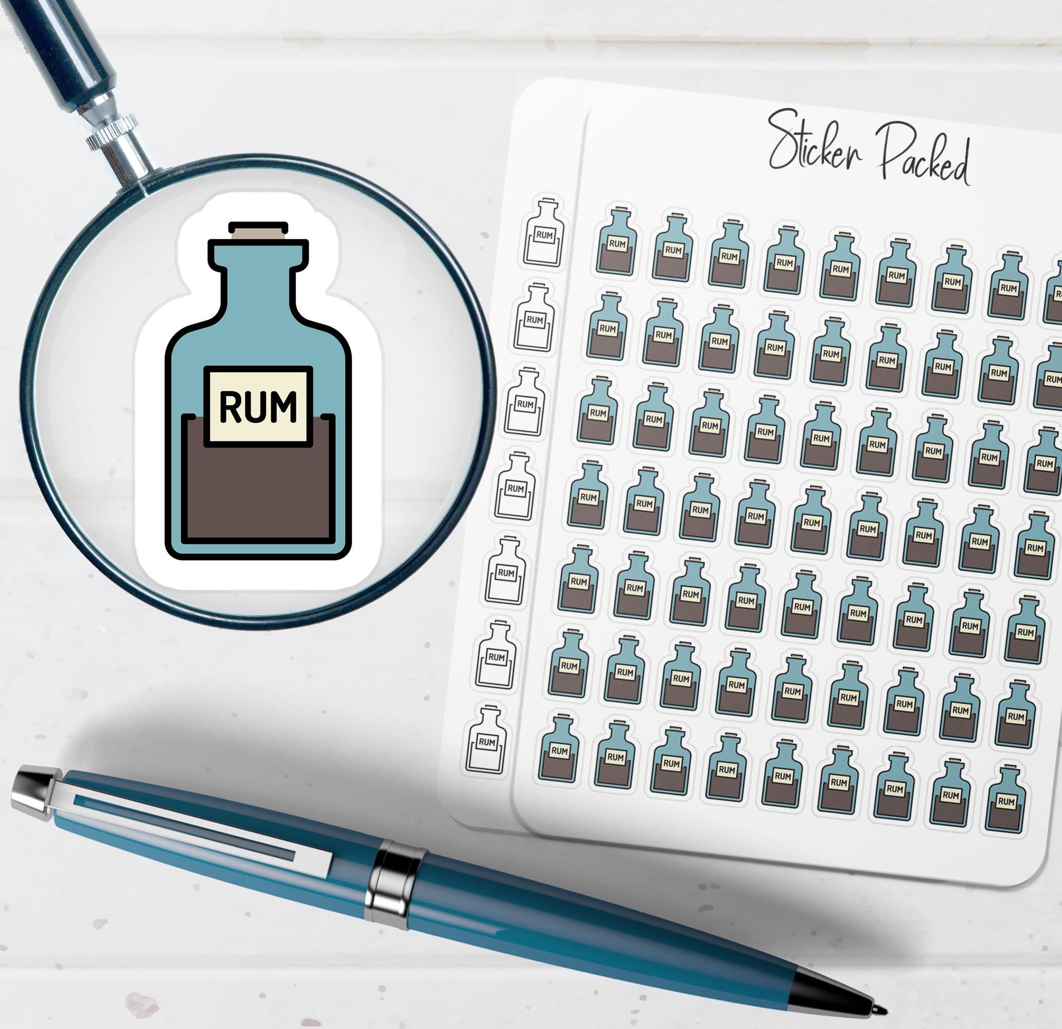 Rum Planner Sticker Rum Icon Sticker Rum Sticker - Etsy