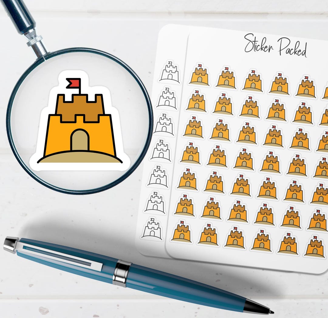 Sand Kindom Sticker Sand Castle Planner Sticker Sand Castle Icon Sticker Sand Castle ...