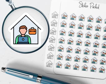 Work From Home Planner Sticker Work From Home Icon Sticker Work From Home Sticker