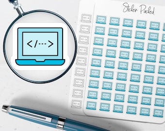 Coding Planner Sticker Coding Icon Sticker Coding Sticker