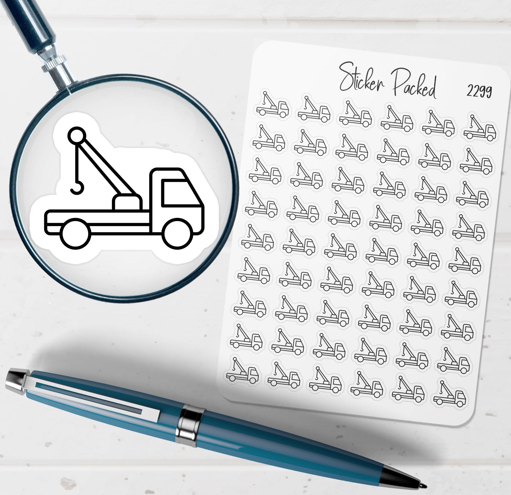 Tow Point Icon Sticker Tow Truck Planner Sticker Tow Truck Icon Sticker Tow Truck Sticker - Etsy