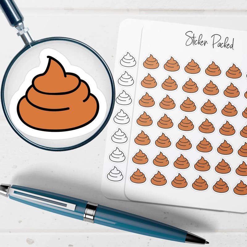 Poop Stickers - Etsy