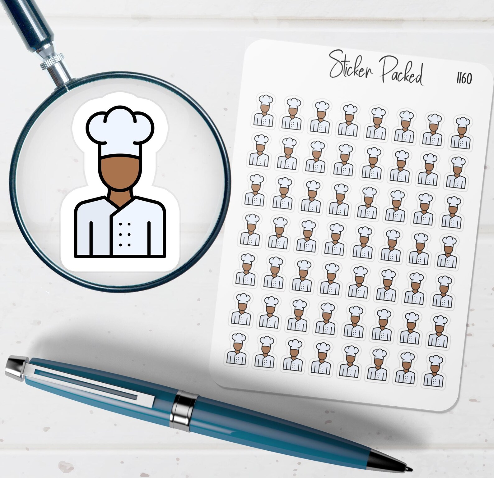 Chef Planner Sticker Chef Icon Sticker Chef Sticker - Etsy