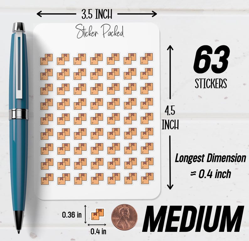 Packages Planner Sticker Packages Icon Sticker Packages Sticker - Etsy