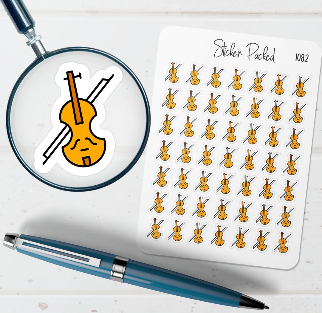 Violin Planner Sticker Violin Icon Sticker Violin Sticker Etsy
