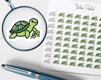 Mom and Baby Turtle Planner Sticker Mom and Baby Turtle Icon Sticker Mom and Baby Turtle Sticker