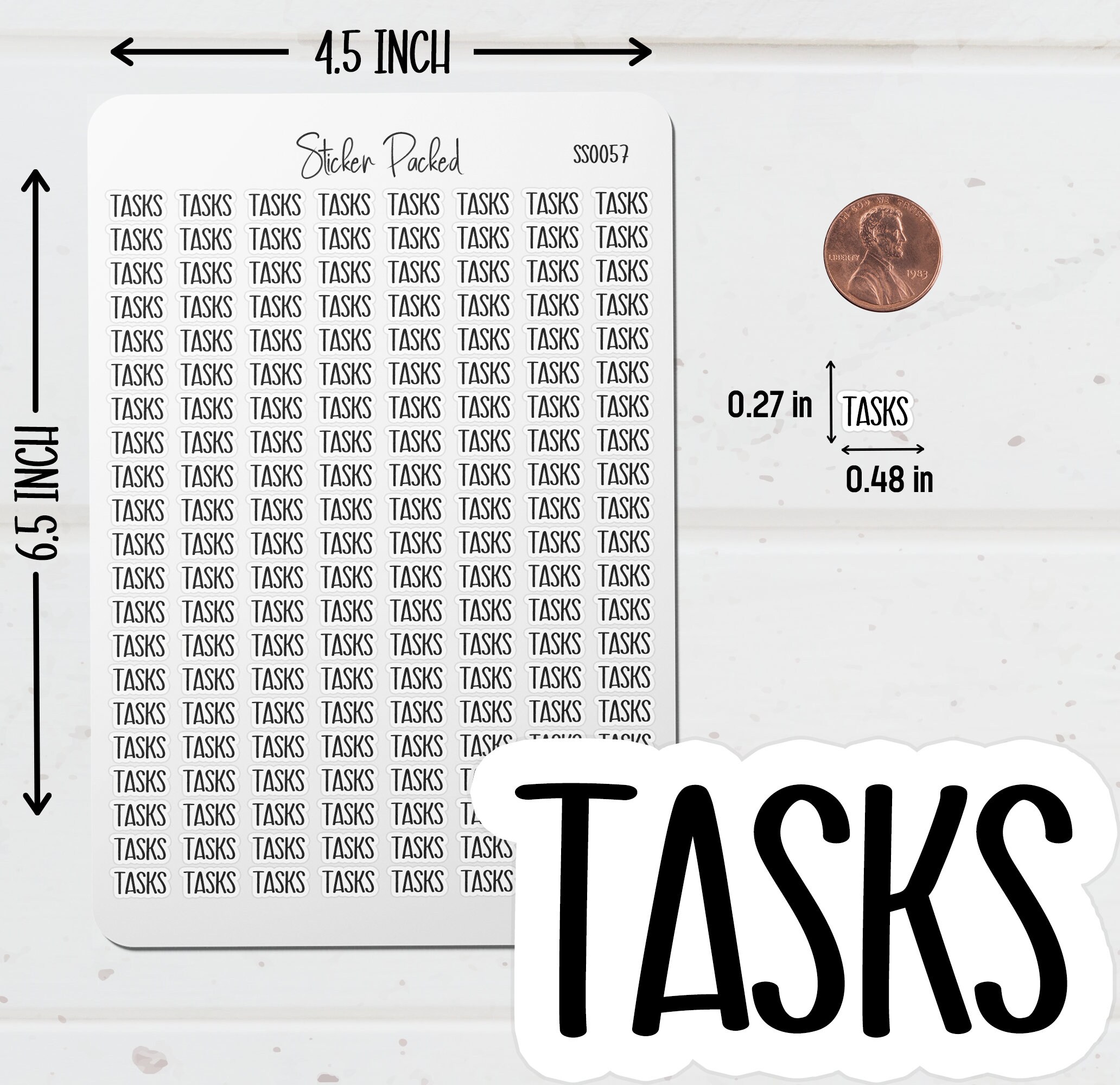 Task Script Sticker Tasks Planner Sticker Tasks Script Sticker Tasks Word Sticker Tasks ...