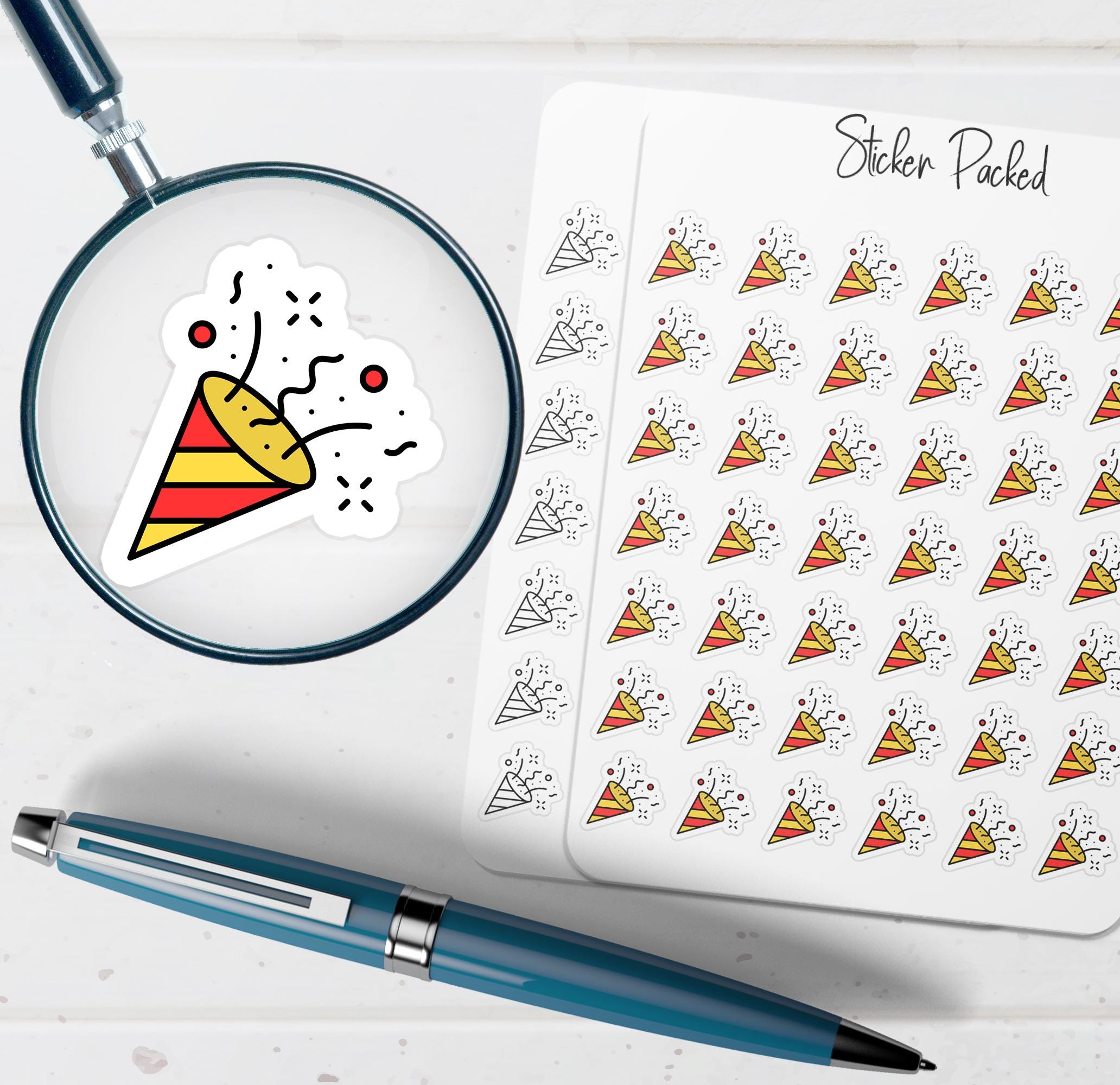 Confetti Planner Sticker Confetti Icon Sticker Confetti Sticker - Etsy