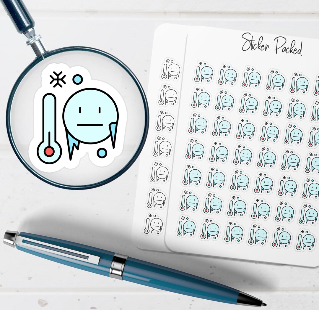 Low Temperature Planner Sticker Low Temperature Icon Sticker Low ...