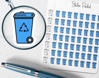 Recycling Bin Planner Sticker Recycling Bin Icon Sticker Recycling Bin Sticker