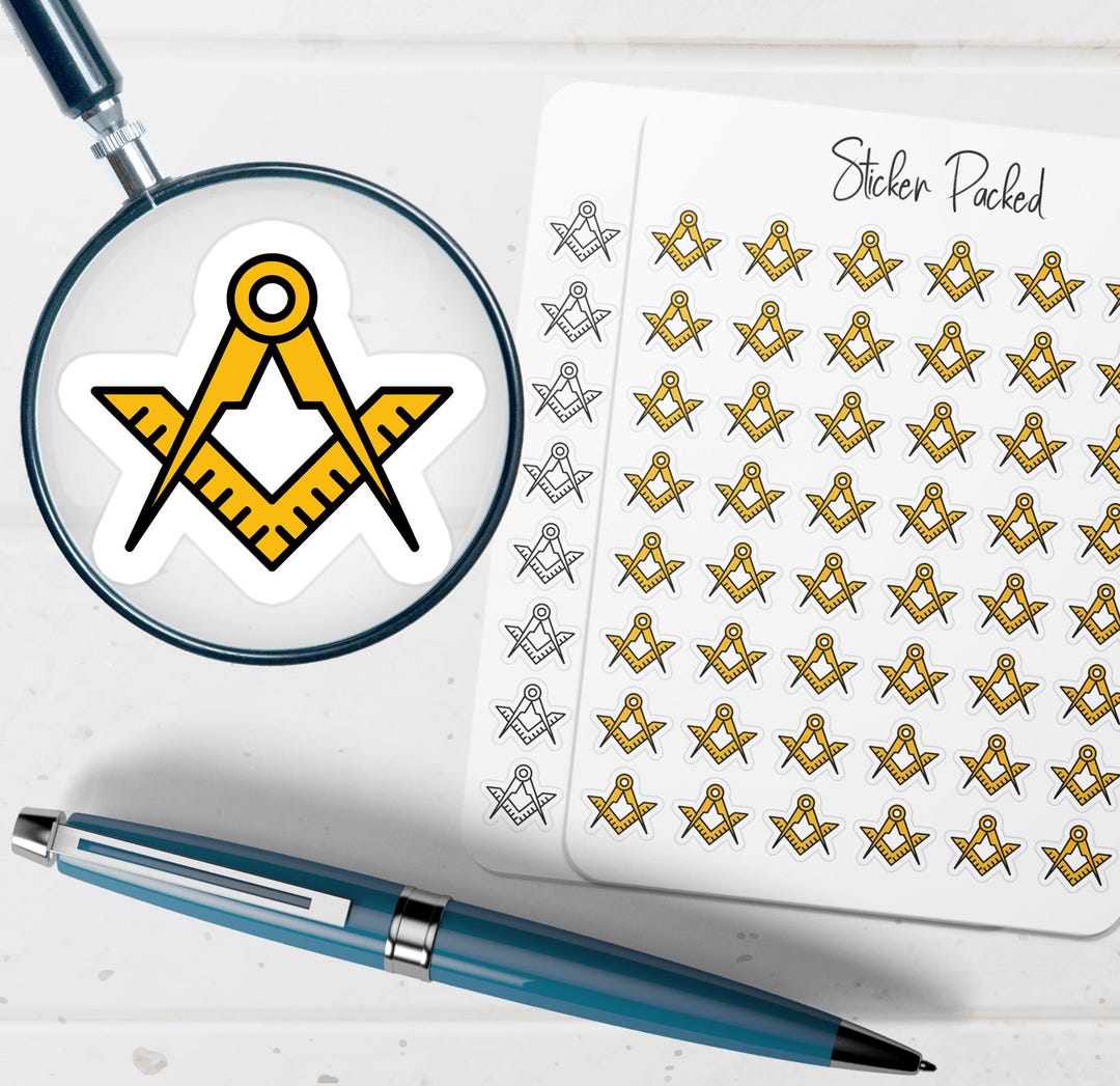 Square and Compass Planner Sticker Square and Compass Icon Sticker ...