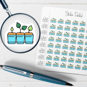 Seedling Pots Planner Sticker Seedling Pots Icon Sticker Seedling Pots Sticker