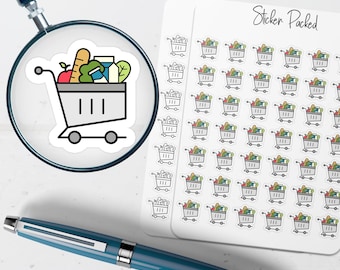 Groceries Planner Sticker Groceries Icon Sticker Groceries Sticker