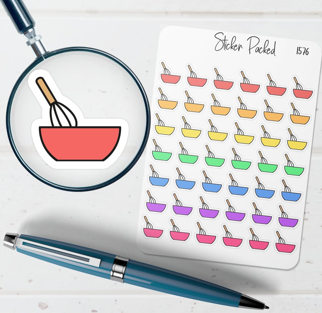 Mixing Bowling Planner Sticker Mixing Bowling Icon Sticker Mixing