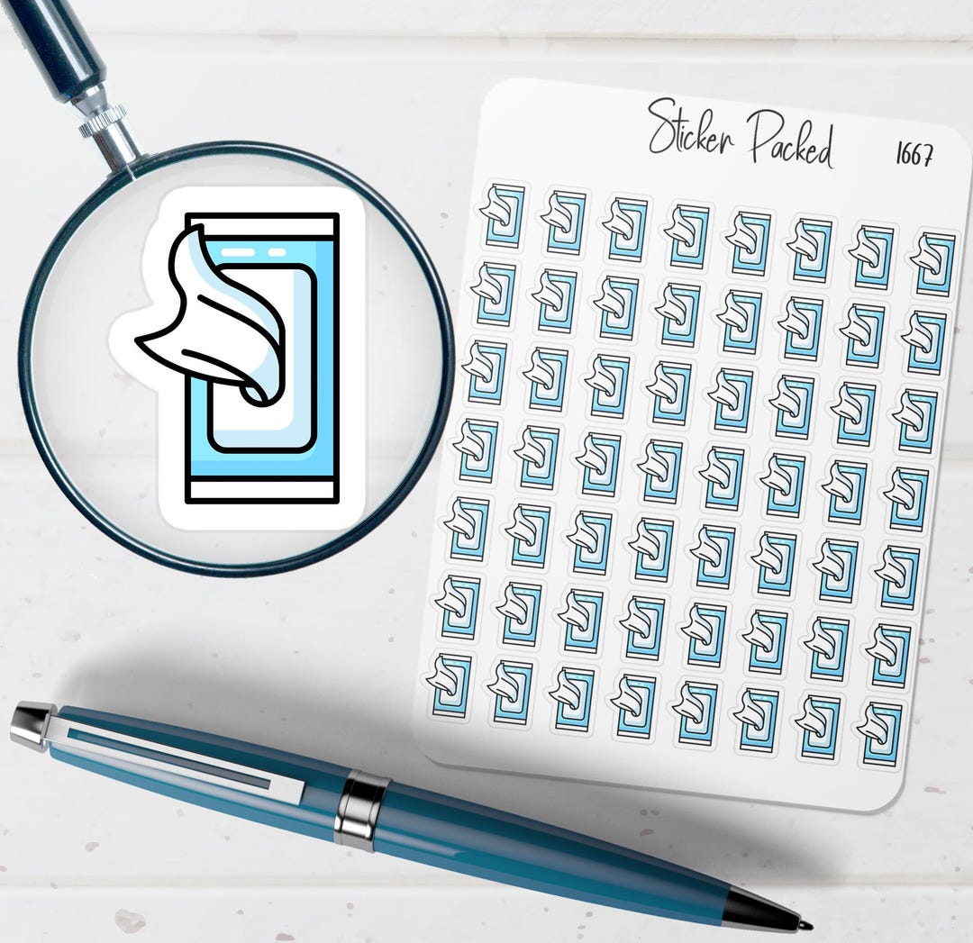 Wipes Planner Sticker Wipes Icon Sticker Wipes Sticker - Etsy