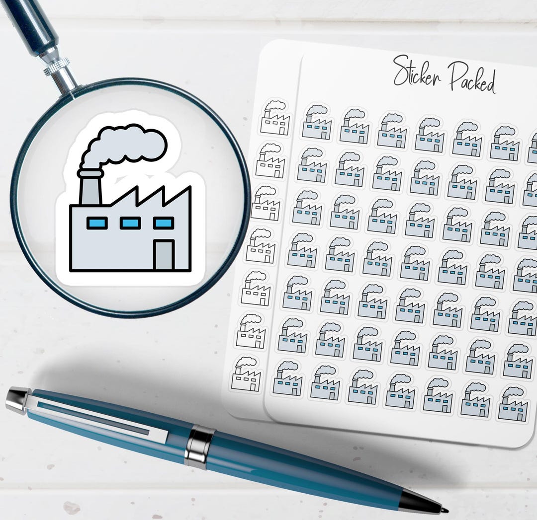 Factory Planner Sticker Factory Icon Sticker Factory Sticker - Etsy