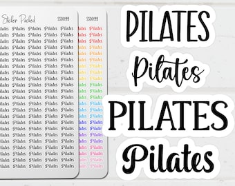 Pilates Planner Sticker Pilates Script Sticker Pilates Word Sticker Pilates Script Planner Sticker