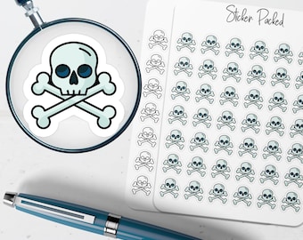 Skull and Crossbone Planner Sticker Skull and Crossbone Icon Sticker Skull and Crossbone Sticker Halloween Planner Sticker