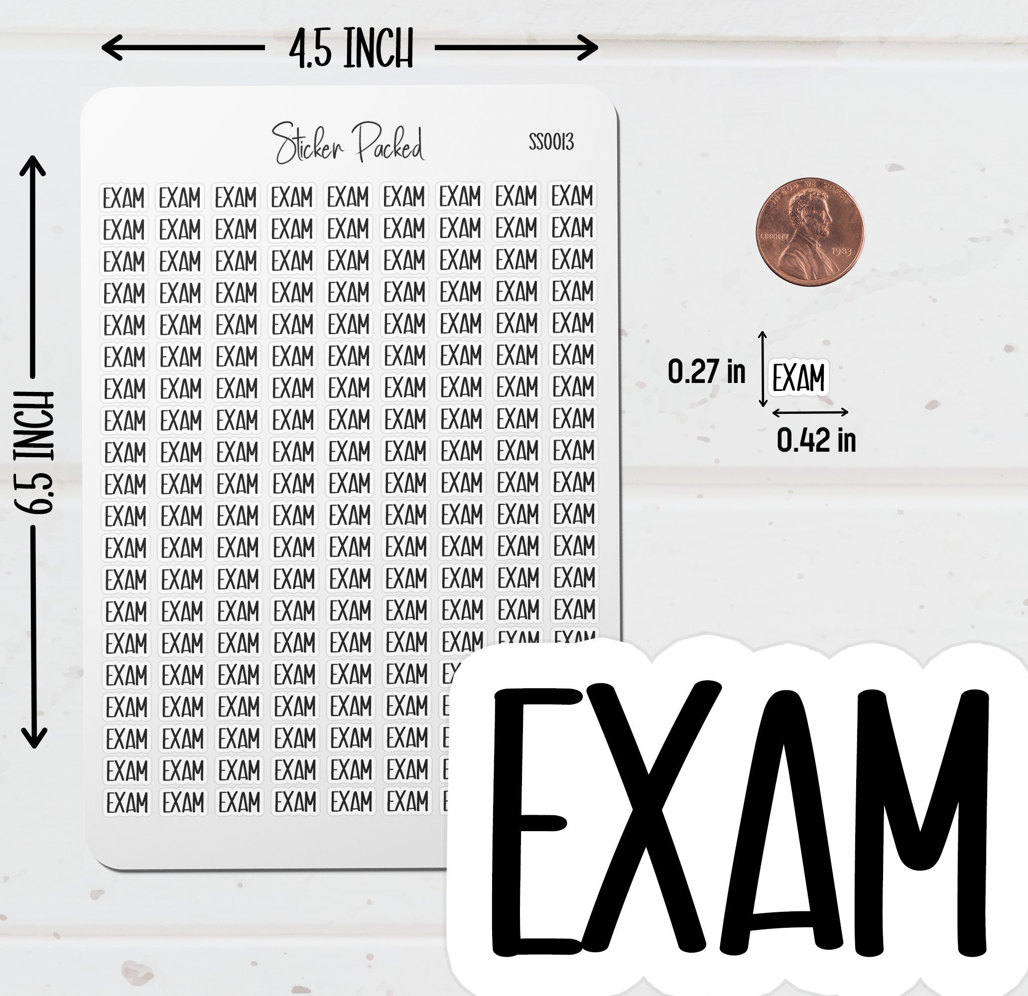 Test Paper Sticker Exam Planner Sticker Exam Script Sticker Exam Word Sticker Exam Script ...