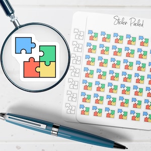 Puzzle Piece Planner Sticker Puzzle Piece Icon Sticker Puzzle Sticker