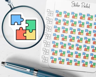 Puzzle Piece Planner Sticker Puzzle Piece Icon Sticker Puzzle Sticker