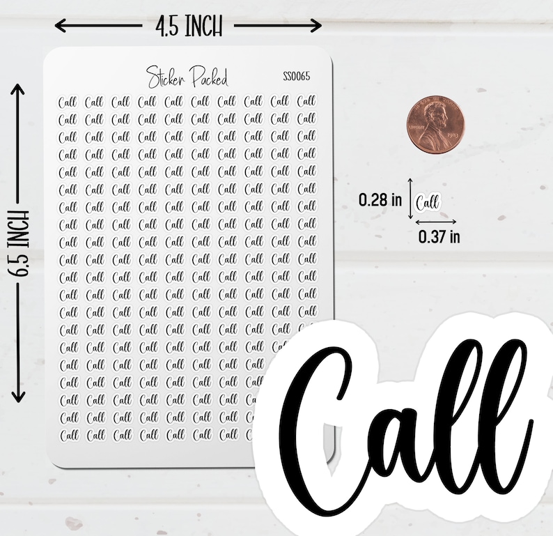 Call List Sticker Call Planner Sticker Call Script Sticker Call Word Sticker Call Script ...