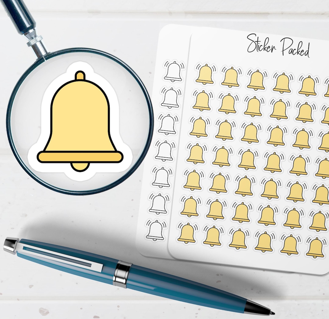 Litle Bell Sticker Bell Planner Sticker Bell Icon Sticker Bell Sticker - Etsy