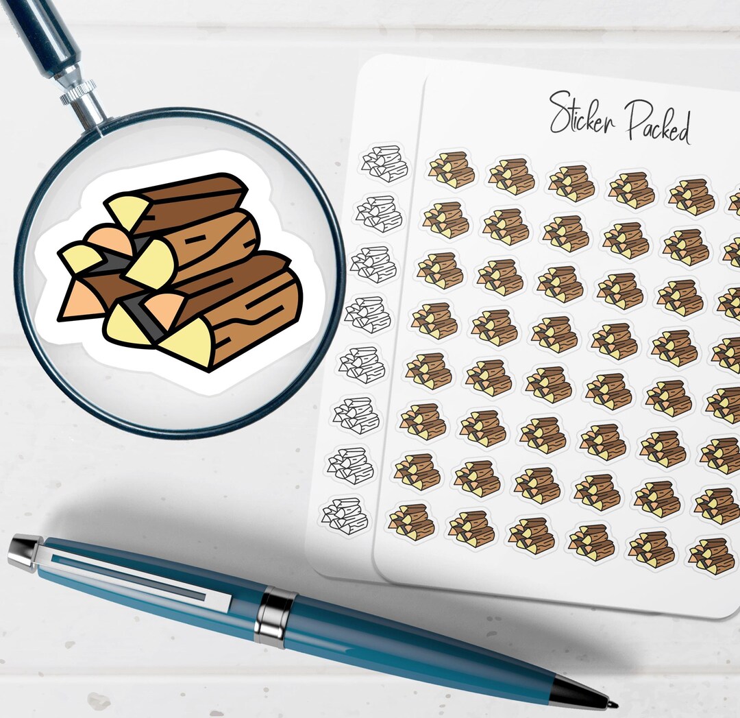 Chopped Wood Planner Sticker Chopped Wood Icon Sticker Chopped Wood ...