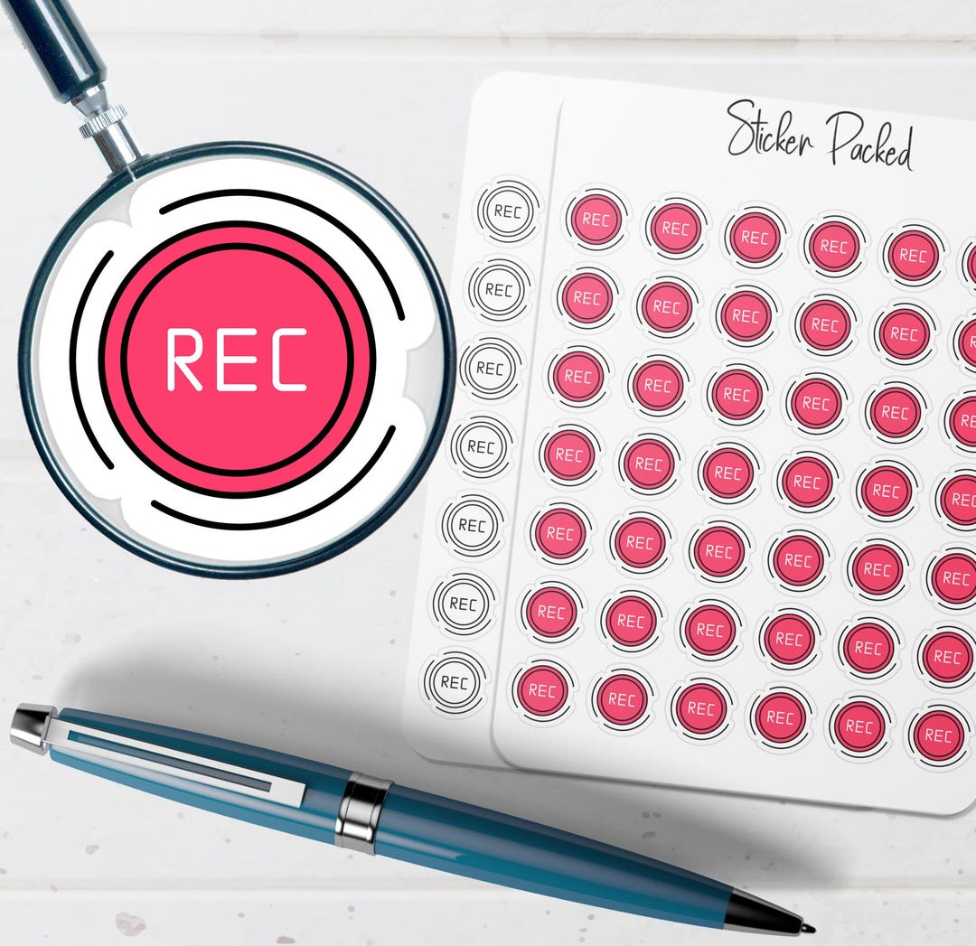 Master Recording Sticker Record Planner Sticker Record Icon Sticker Record Sticker Podcast ...