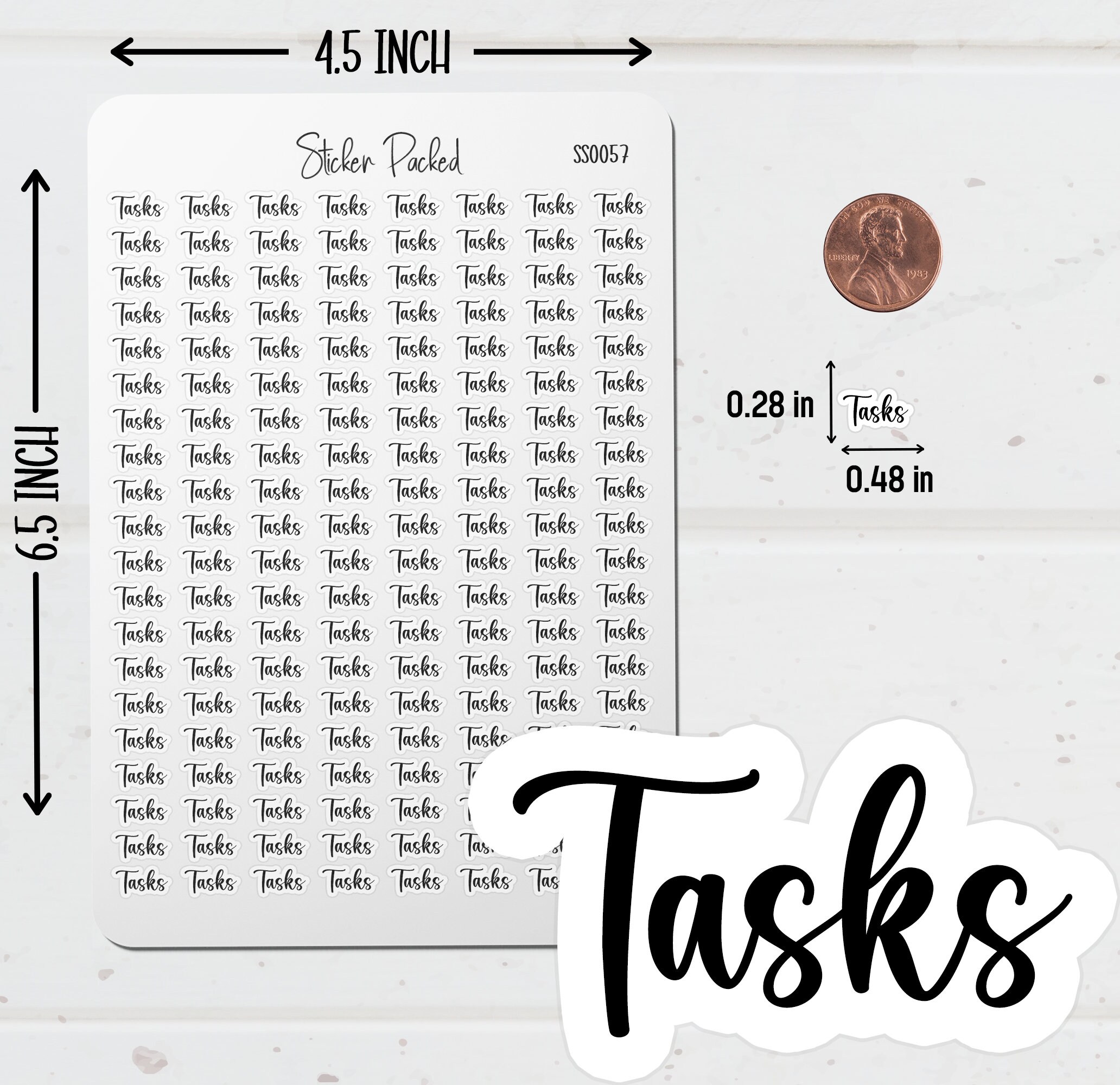 Task Script Sticker Tasks Planner Sticker Tasks Script Sticker Tasks Word Sticker Tasks ...