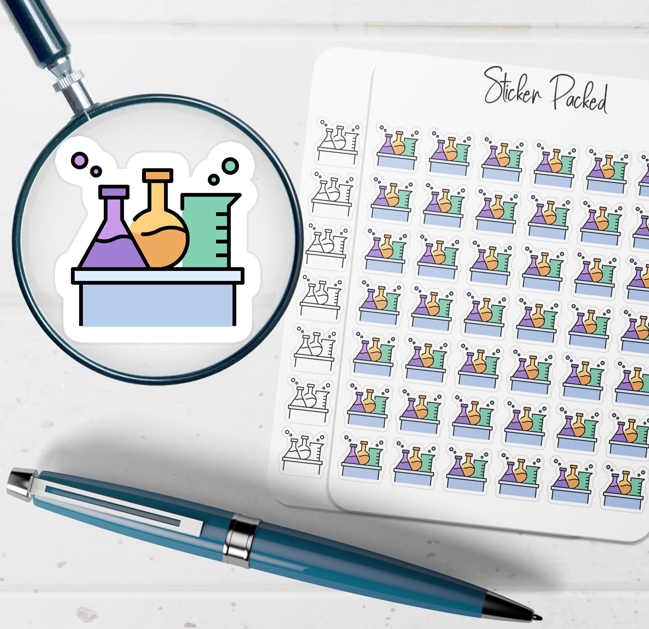 Lab Planner Icon Lab Planner Sticker Lab Icon Sticker Lab Sticker Chemistry Planner ...