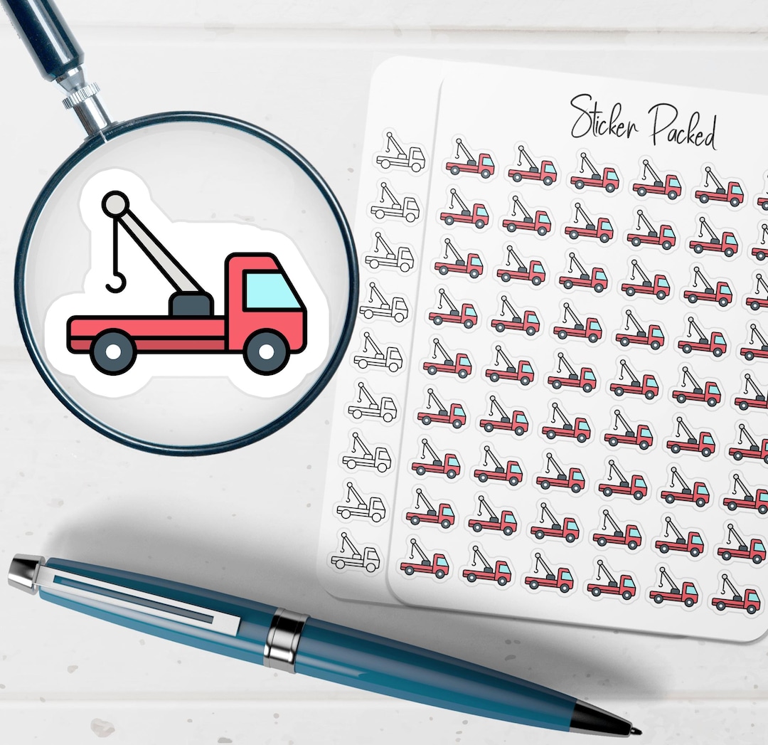 Tow Point Icon Sticker Tow Truck Planner Sticker Tow Truck Icon Sticker Tow Truck Sticker - Etsy