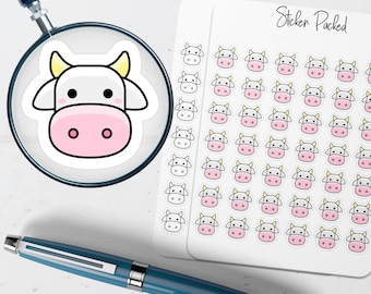 Cow Head Planner Sticker Cow Head Icon Sticker Cow Head Sticker