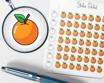 Orange Planner Sticker Orange Icon Sticker Orange Sticker Fruit Planner Stickers