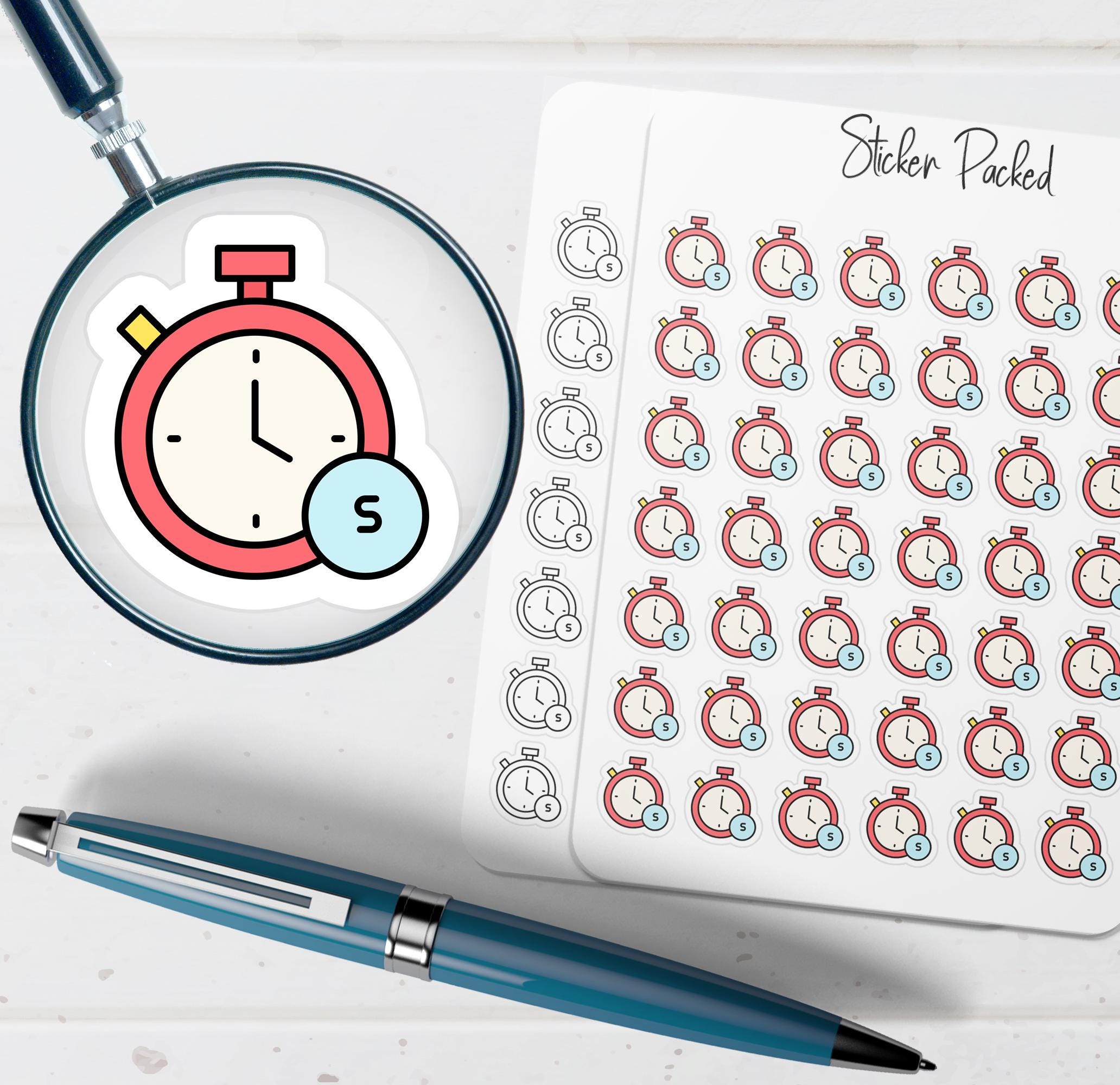 Timer Decal Timer Planner Sticker Timer Icon Sticker Timer Sticker - Etsy